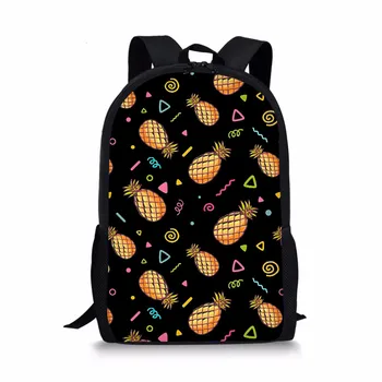 

THIKIN Backpack For Teenage Girls Pineapple Print Kids Book Bag Children School Bags Women Backpacks Children Bag Custom Bag