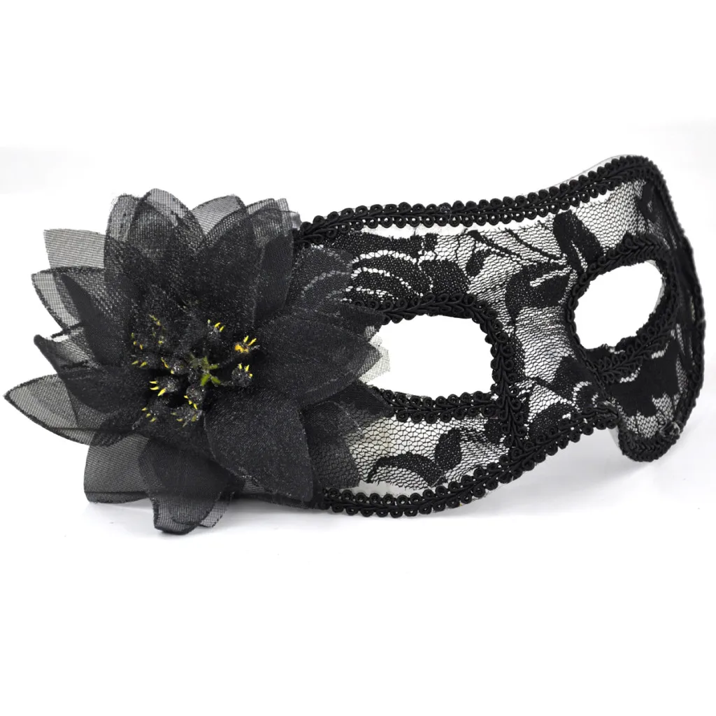 Flst black lace venetian masquerade carnival party eye mask with Flst black lace venetian masquerade carnival party eye mask with