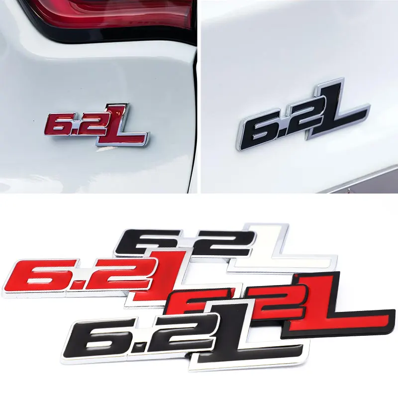 

1Pcs Metal Car Stickers Emblem Trunk Badge Auto Decals for Ford F150 6.2L Logo Chevrolet Camaro 2011-2015 6.2 L Car Accessories