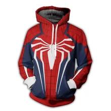Потрясающий костюм Человека-паука для косплея, толстовка с капюшоном, куртка человека-паука, толстовка, пальто, большие карманы, толстовка с капюшоном для взрослых