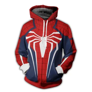 

The Amazing Spider-Man Cosplay Costume Hoodie spiderman Jacket Sweatshirt Coat Big Pockets Hoodie Sweatshirt Adult