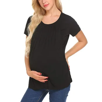 

Women Maternity Pregnancy Folding Nursing Baby Breastfeeding T-shirt Tops Women Pregnant Clothes Ropa Premama Embarazadas