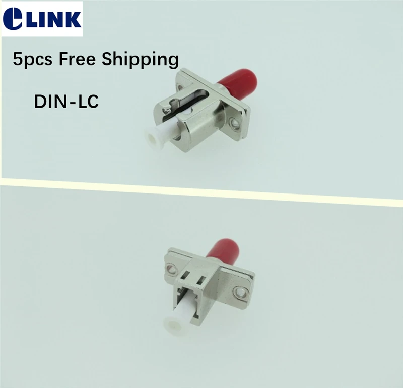 DIN-LC fiber hybrid adapter female to female optical fibre connector SM MM silver metal coupler ftth IL 0.2dB free shipping 5pcs
