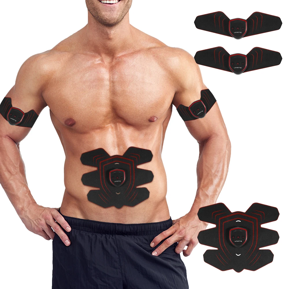 

Abdominal Toning Belt AB Muscle Toner Trainer USB Rechargable Abs Training Fitness Machine Gear for Abdomen Arm Thigh Waist men