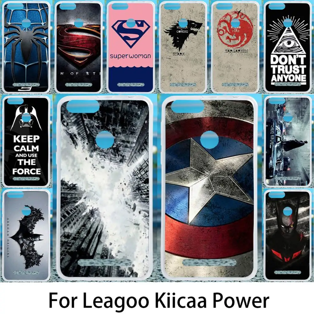 Мягкий чехол Akabeila для Leagoo KIICAA Power силиконовый с рисунком Супермена