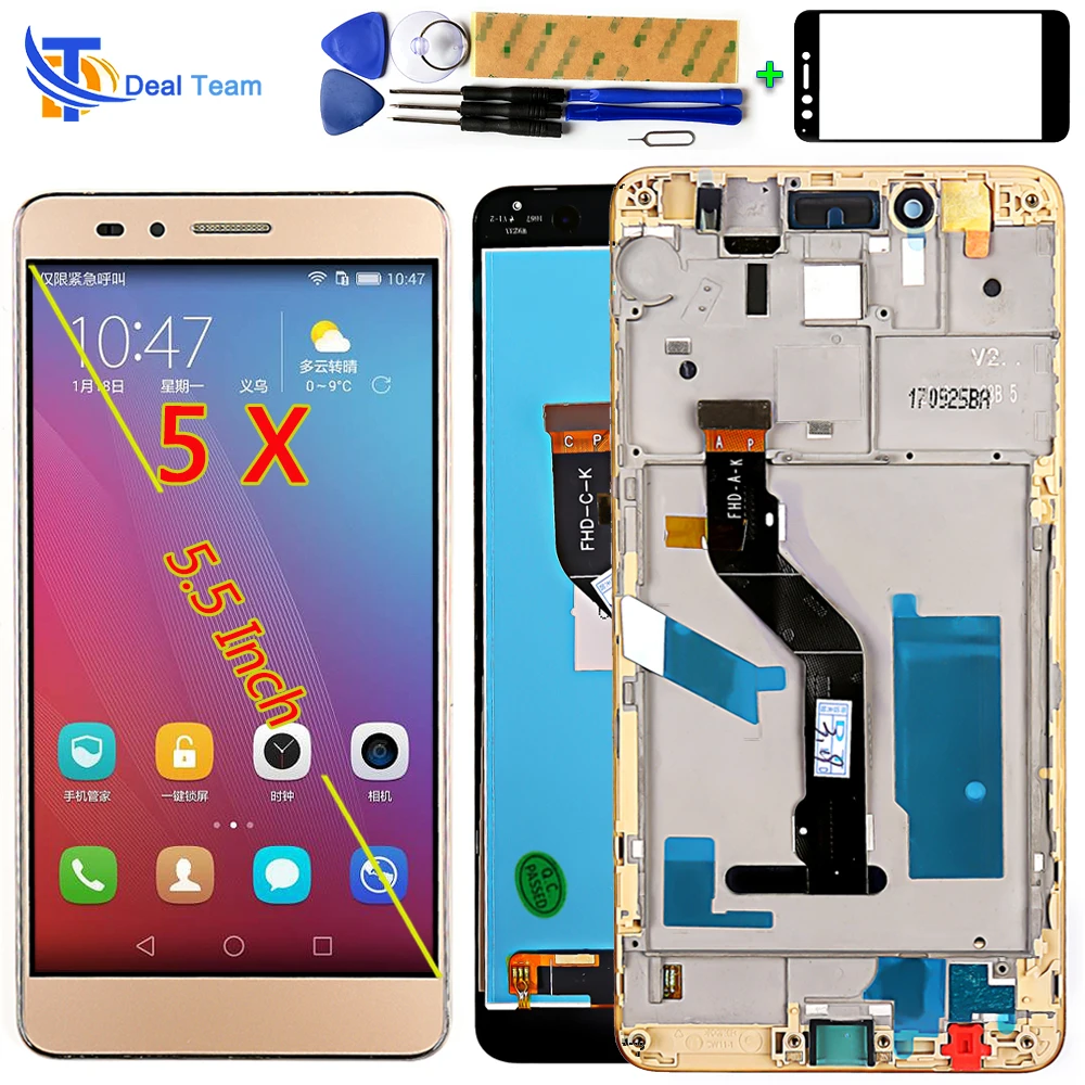 Сделка команда 5 дюймов ЖК дисплей для Huawei Honor 5X кодирующий преобразователь