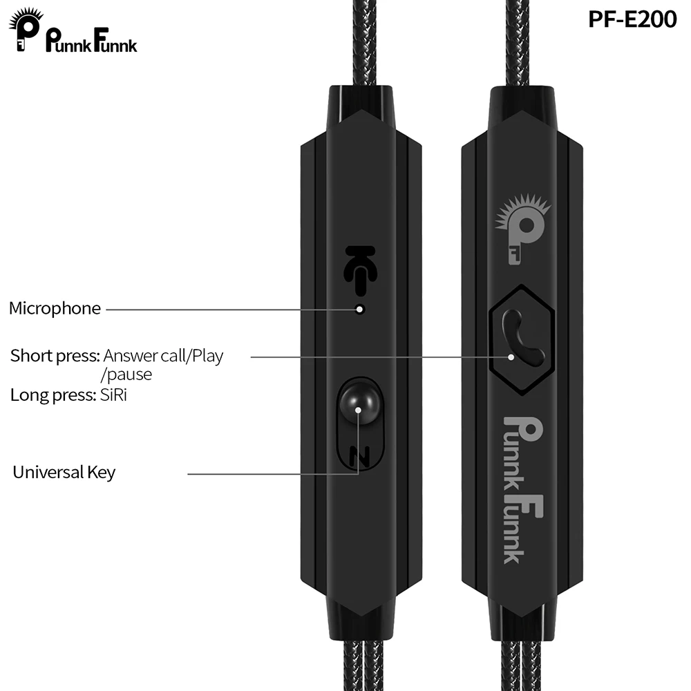 PunnkFunnk Hifi бас стерео наушники проводные спортивные гарнитуры с микрофоном для iPhone 5,6, 7,8 X XR XS samsung J3 J5 J7 A3 A5 A8 S8 S9