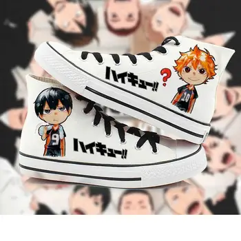 

Haikyuu cosplay Canvas Shoes Haikyuu Custom pattern Print Casual Preppy style sneakers Haikyuu Valleyball cosplay boots A71102