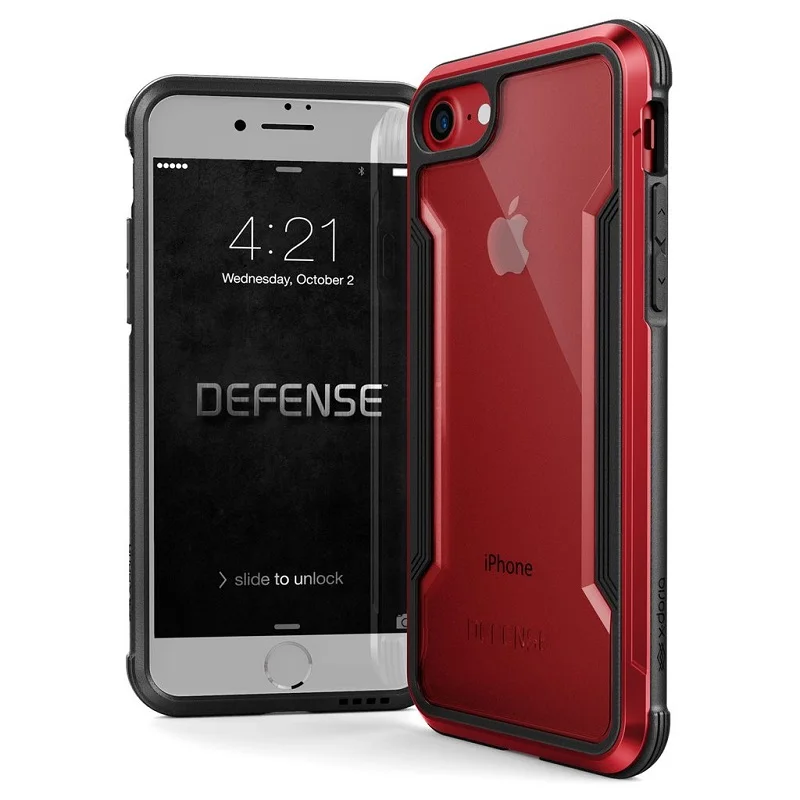 X-Doria Defense Shield чехол для телефона для iPhone 7 8 Plus военный класс падение протестированный анодированный алюминиевый чехол для iPhone 7 8 - Цвет: Red