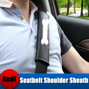 

2pcs Car Seat Belt Covers For Skoda Kodiaq Octavia 1U 1Z 5E Rapid NH Superb 3U 3V Yeti 5L Roomster 5J Logo Saftey Belt Padding