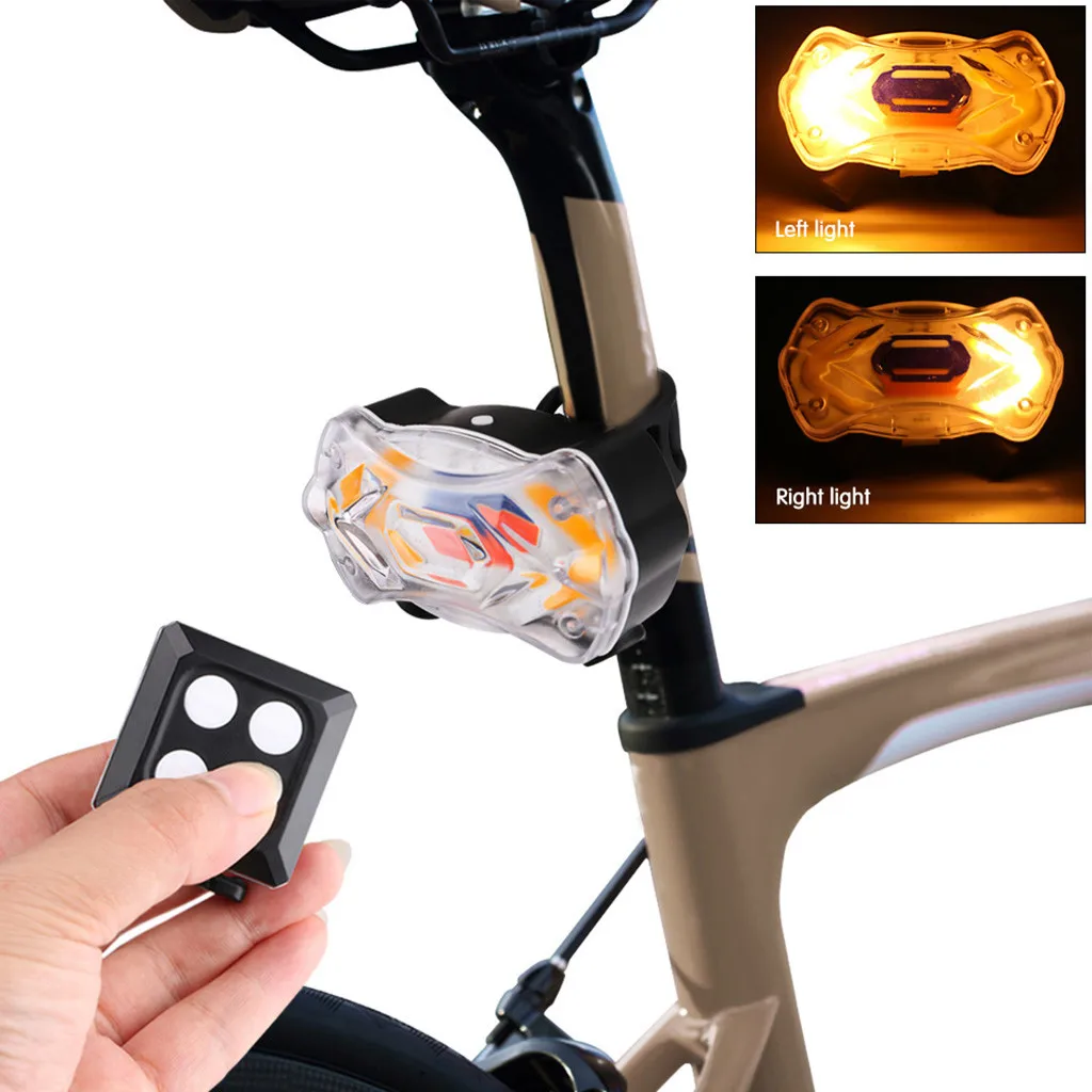 Excellent Lighting Modes Bicycle Light USB Charge Led Bicycle Bike Rear LED Tail Light Wireless USB Remote Control Turn Signals Light 0