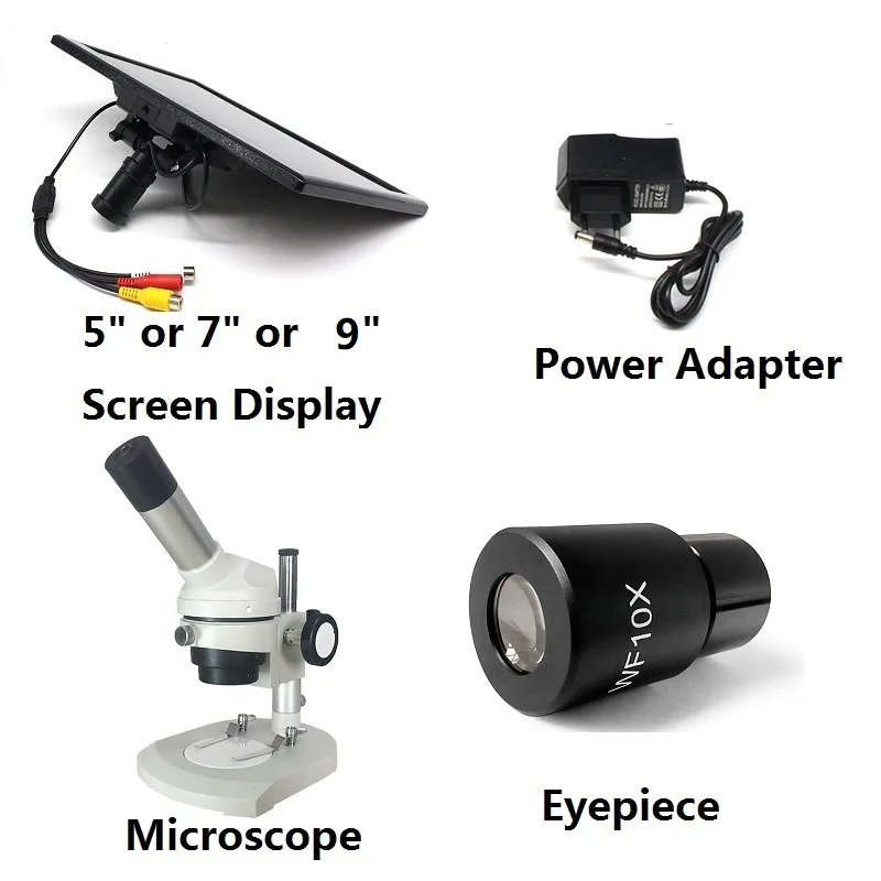 20X Video Microscope with 20X UP-right Image Digital Monocular Dissecting Microscope 360 Degree Rotatable Head Screen Displayer