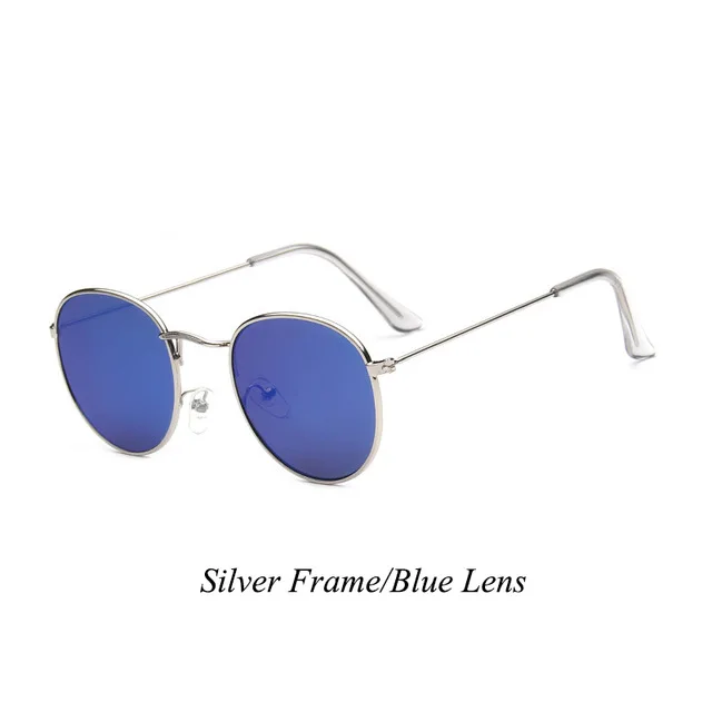 Psacss, новинка, металлические круглые солнцезащитные очки для мужчин и женщин, винтажные, радужные, цветные, трендовые, брендовые, дизайнерские, солнцезащитные очки, oculos de sol feminino VU400 - Цвет линз: WTMN34470510