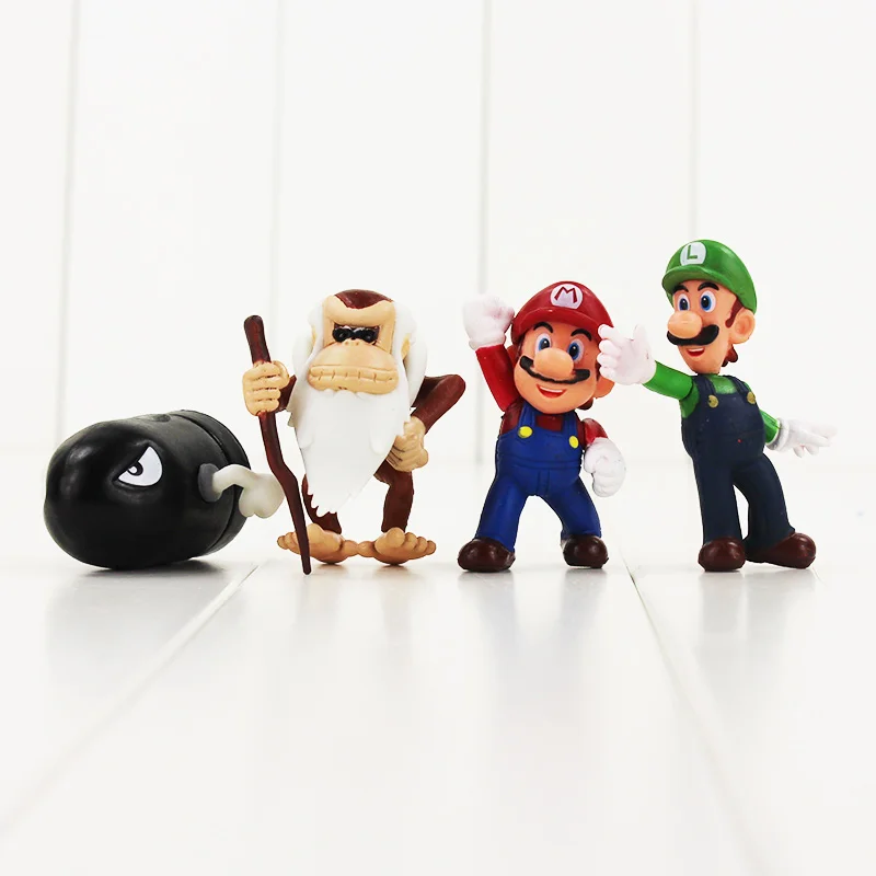 7pcs/lot 6-8cm Anime Super Mario Bros Luigi Flower Petey Piranha Mushroom Toad PVC Action Figure Model Toys Kids Doll 7pcs/lot 6-8cm Anime Super Mario Bros Luigi Flower Petey Piranha Mushroom Toad PVC Action Figure Model Toys Kids Doll