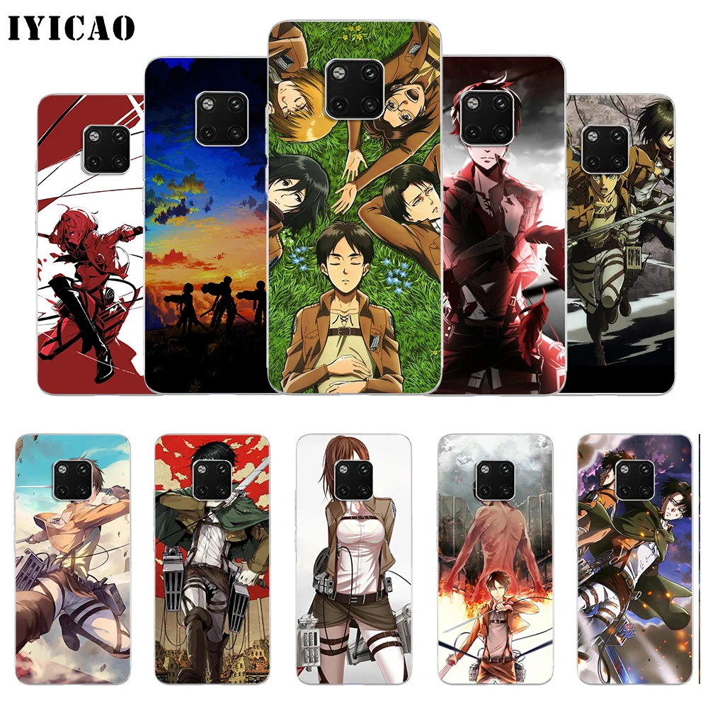 IYICAO Attack on Titan Мягкий силиконовый чехол для телефона Huawei Mate 10 20 Lite Pro Nova 2 2i 3 3i 4 TPU