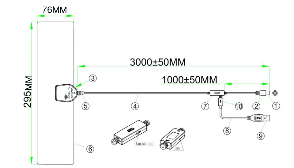 August DTA425 Indoor TV Antenna with Signal Booster