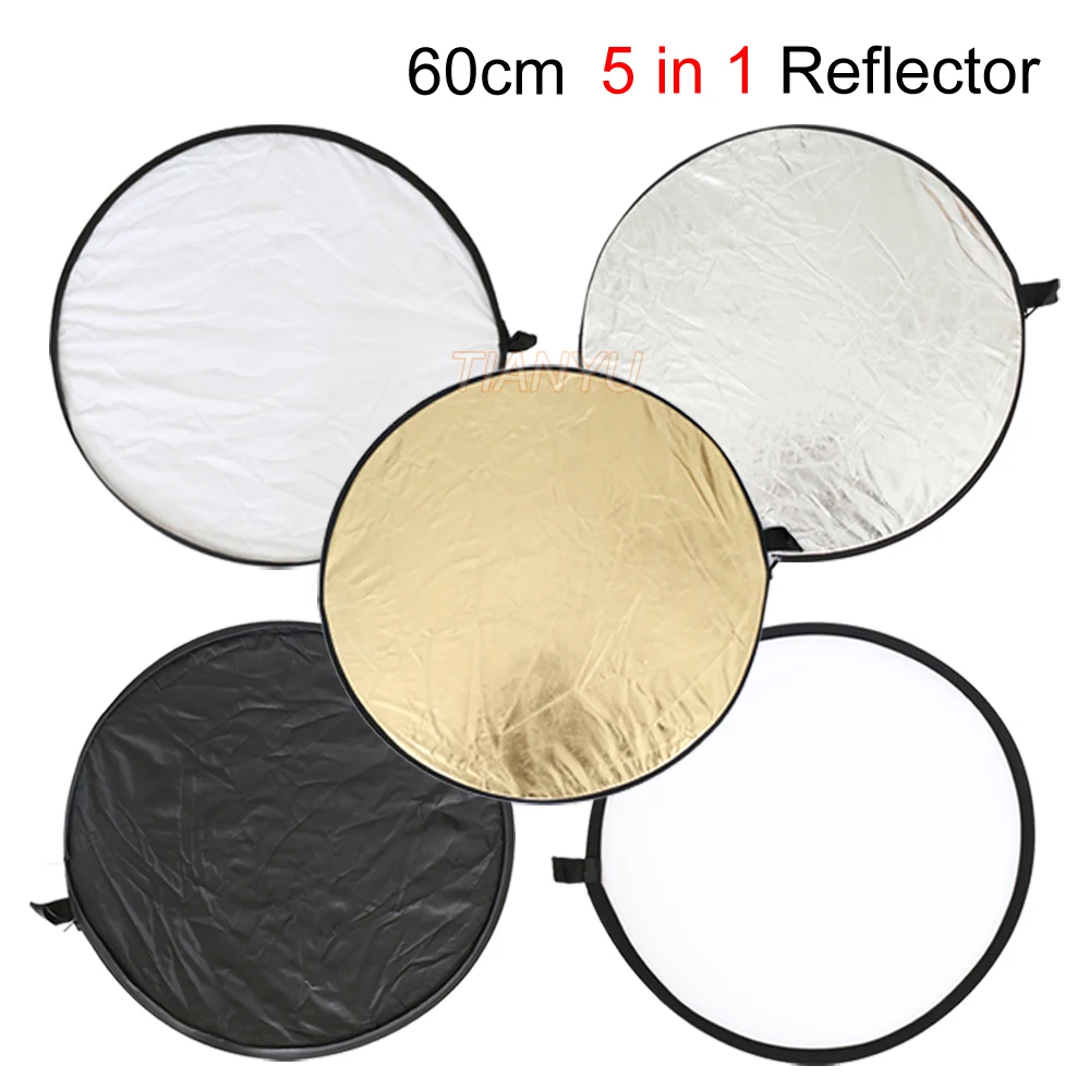 24" Reflector 60cm 5in1 New Portable Collapsible Light Round
