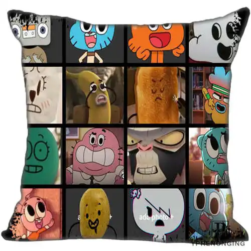 Best Custom Amazing-world-of-gumball(1) Наволочка на подушку, спальня домашний квадратный наволочка на молнии(одна сторона)#190404-01-54 - Цвет: Pillowcase