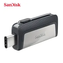 Флеш-накопитель USB 3,1 SanDisk 16 ГБ 32 ГБ 64 Гб 128 ГБ 256 ГБ экстремально высокая скорость OTG type-C для смартфонов и ПК type-c