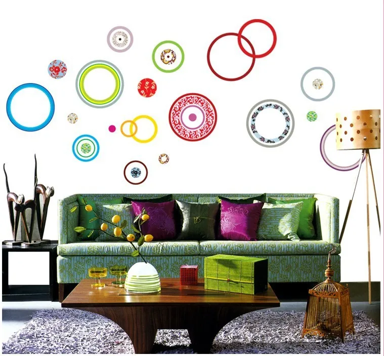 Buy circle wall decal 9049 decorative adesivo de
