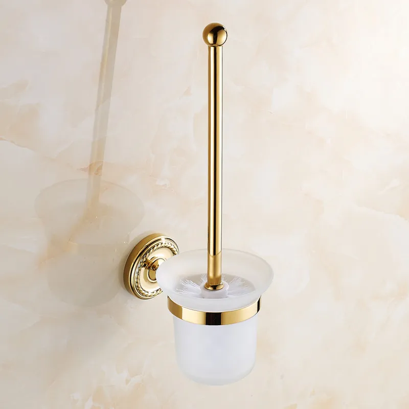 Bathroom Accessories Antique Bronze&Gold Brass Wall Mounted Toilet Brush Holder 