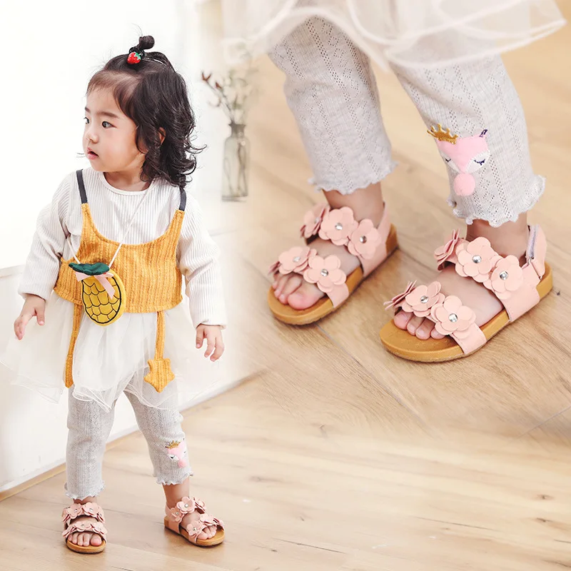 Girls Sandals 2019 New Princess Baby Girls Shoes Children's Beach Shoes Primary School Students Summer Flat Kids Non-slip Shoes