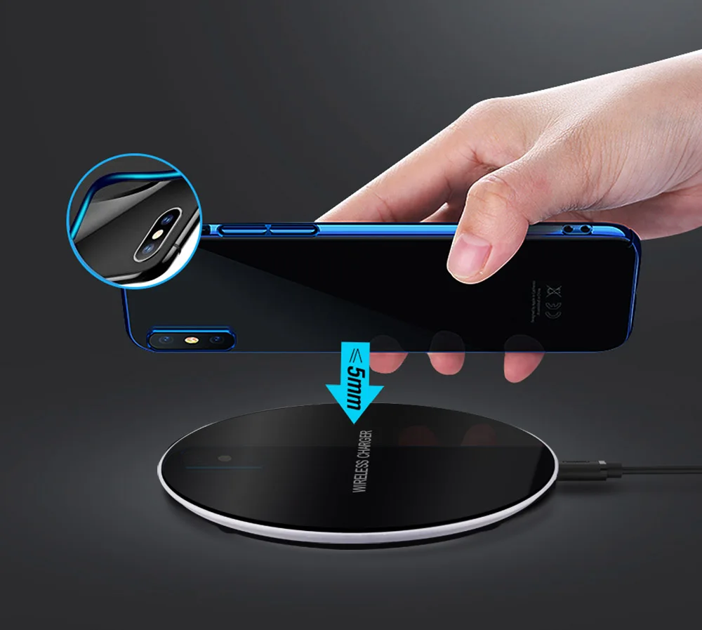 Беспроводное зарядное устройство для iPhone 11 XS XR X 8 Airpods Pro Qi Samsung S20 S10 S9 S8 Note 10 9