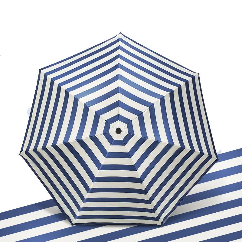 

High Quality Three-Folding Umbrella Wind Resitant And Uv Protection Women Fashion Umbrellas Novelty Items Compact Umbrella