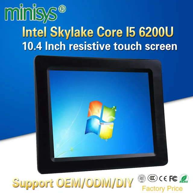 Minisys 10.4'' Tablets PC Intel Core I5 6200U CPU Touch Panel Computer Support Memory DDR4 Ram Custom LCD Display For Pos System