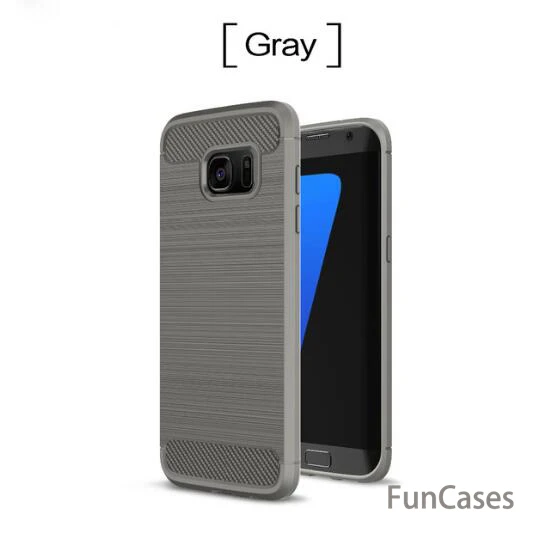 Grey Гибридный ТПУ Броня силиконовый чехол для Samsung Galaxy A3 A5 A7 J5 J7 S6 S7 край S8 плюс Grand Prime ТПУ Мягкая задняя крышка - Цвет: Grey