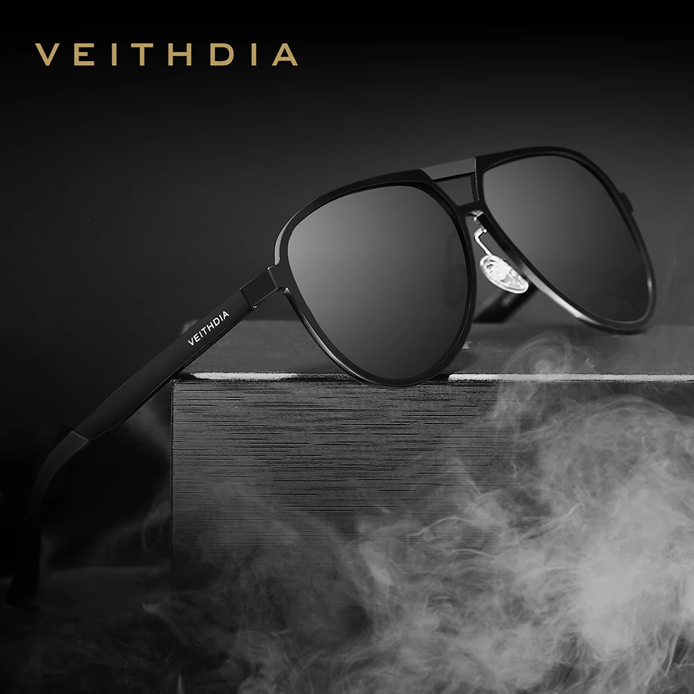 VEITHDIA Brand Mens Aluminum Magnesium Sunglasses 