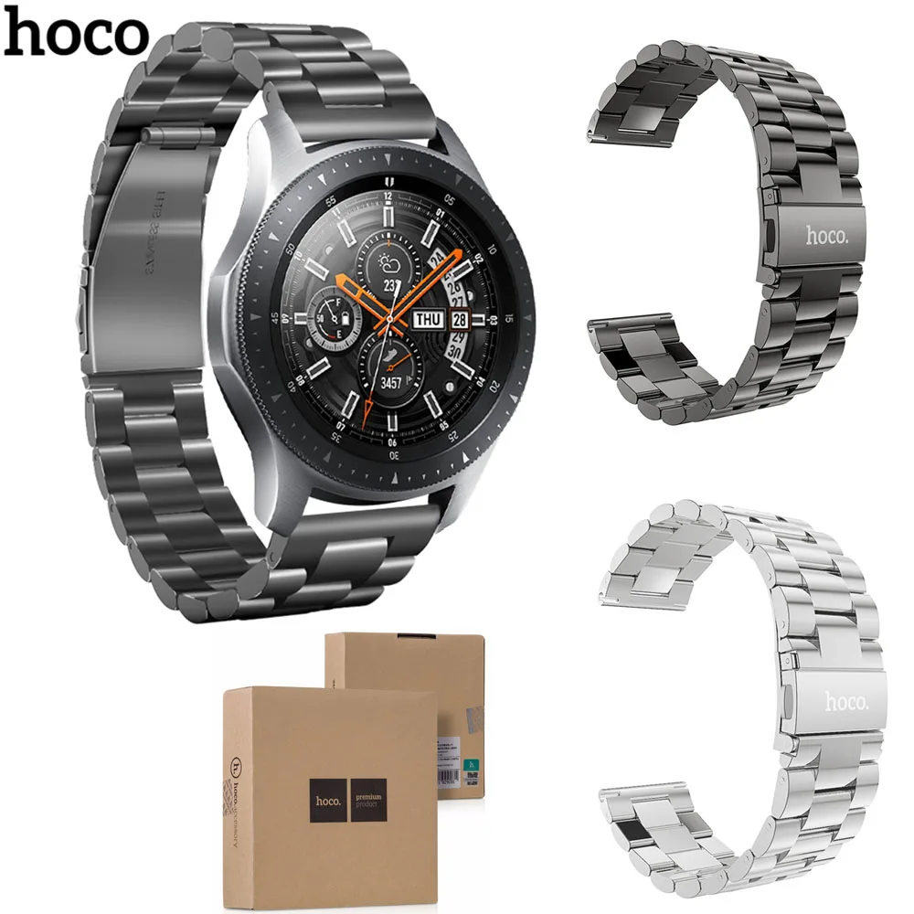 Ремешок HOCO для Samsung Galaxy Watch 46 мм брендовый металлический браслет из нержавеющей