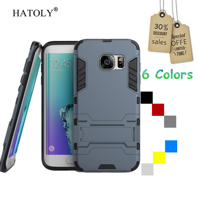 Para la cubierta de Samsung Galaxy S7 Edge funda de goma Armor Back funda de teléfono para Samsung Galaxy S7 Edge funda para samsung S7 borde for samsung galaxy|case