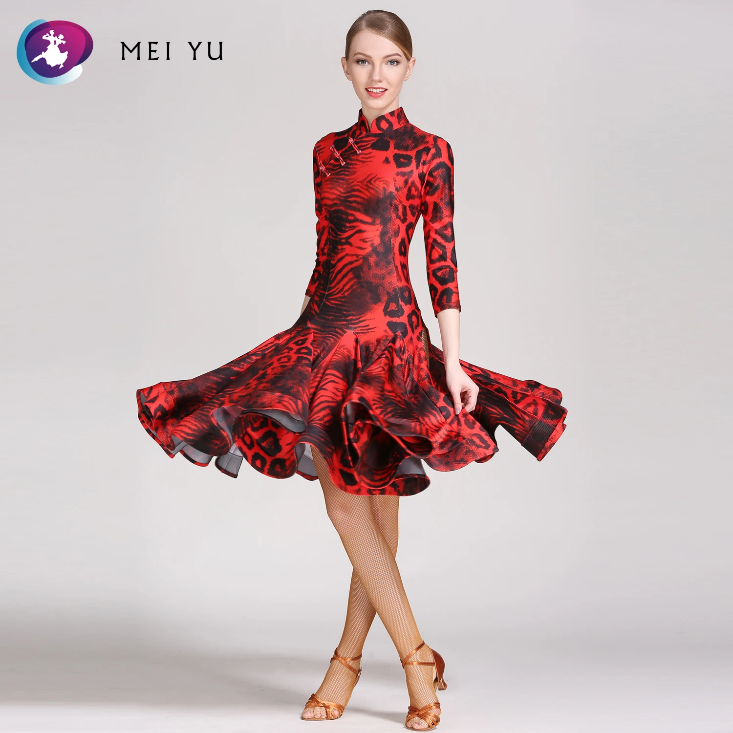 

MEI YU GB042 Latin Dance Costume Rumba Samba Cha Cha Dancing Dress Women Lady Adult Ballroom Costume Evening Party Dress