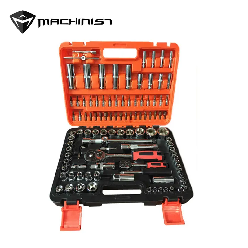 

108 in 1 Socket Wrench Tools Maintenance Car Toolbox 1/2" & 1/4" Tool Kit