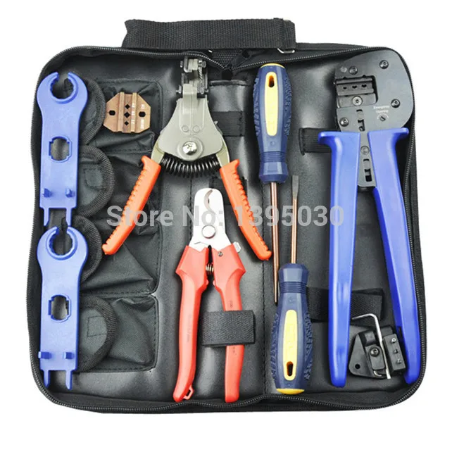 Free Shipping By DHL 1Set A-2546B Combination Cutting Crimping Stripping Pliers For Solar PV Tool Kits With Test Wire