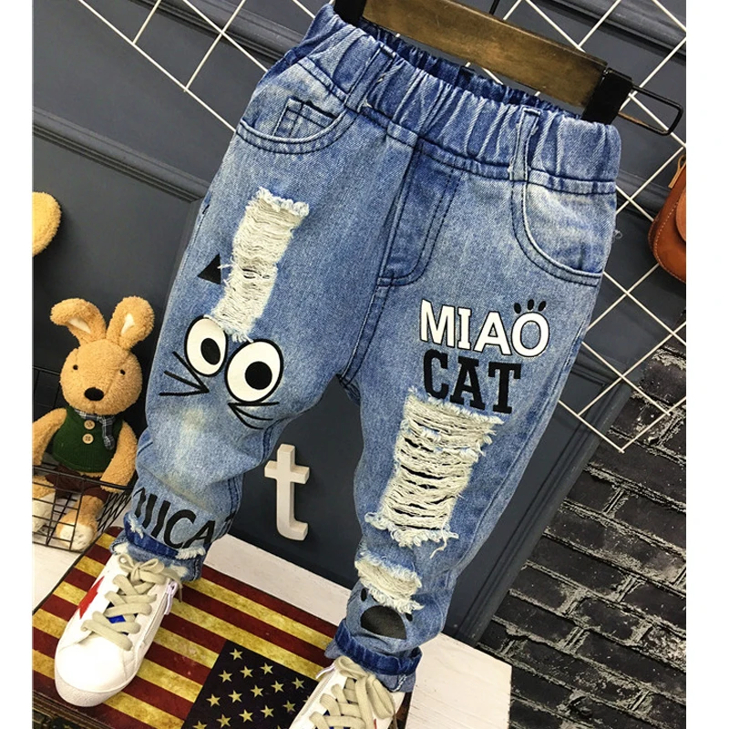 New-Girls-Jeans-Spring-Autumn-Children-Trousers-1-7Yrs-Baby-Boys-Girls-Jeans-Boys-Casual-Hole-Pants-Cartoon-Cat-Jeans-For-Kids-1