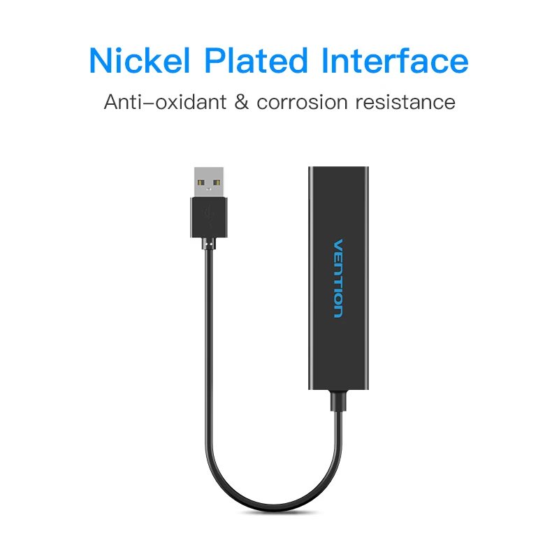 Vention USB HUB Ethernet Adapter USB 2.0 HUB 3 Port 10/100 Mbps Network Port usb to rj45 lan Wired Network Adapter USB Splitter