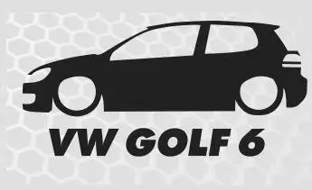 Автомобиль наклейка для Volkswagen GOLF1 golf2 golf3 golf4 golf5 golf6 golf7 mk1 mk2 mk3 mk4 mk5 mk6 mk7 - Название цвета: GOLF 6 black