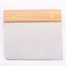 Скребок для теста из нержавеющей стали с деревянной ручкой лопатка для выпечки и резак нож для скамейки скребок для теста