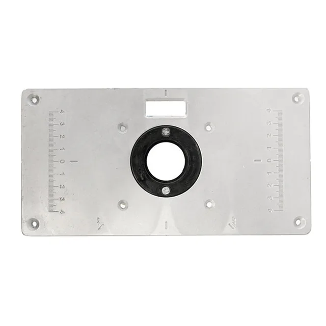 ALLSOME Router Table Insert Plate Woodworking Benches Aluminium Wood Router Trimmer Models Engraving Machine with 4 Rings Tools