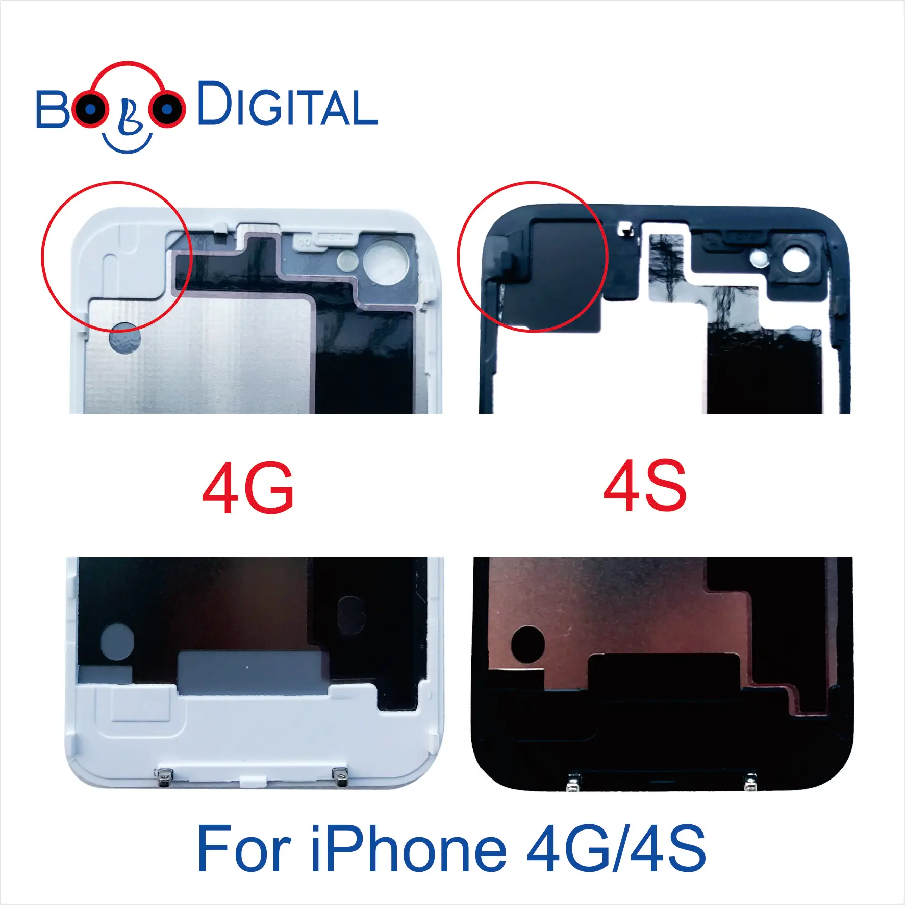 AAA ل فون 4 4G 4 S حقيقية الهاتف الزجاج الغطاء الخلفي الحالات الهاتف بطارية مبيت الباب ل أبل فون 4 4G 4 S عودة الإسكان