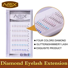 Лидер продаж 10 шт. блеск и мерцающие красочные алмаз ресниц 0.20* C* 13 мм искусственной норки Индивидуальный ресниц расширение мода Стиль
