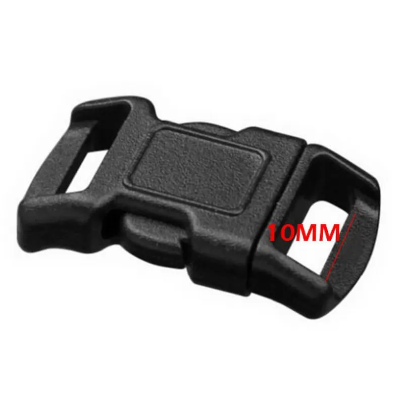 10Pcs 3/8" Curved Side Release Buckles Black bing Straps For