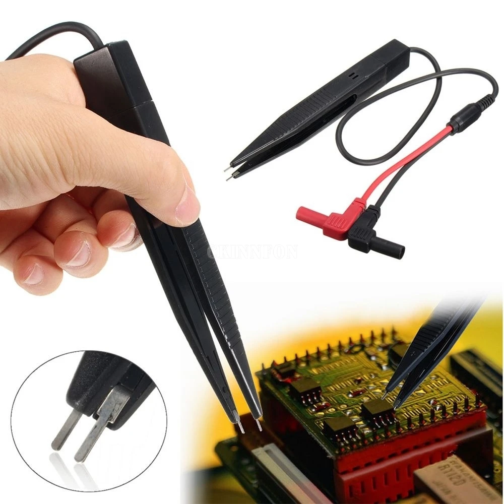 DHL 200 PCS SMD Индуктор Тесты клип зонда Пинцет для резистор мультиметр конденсатор |