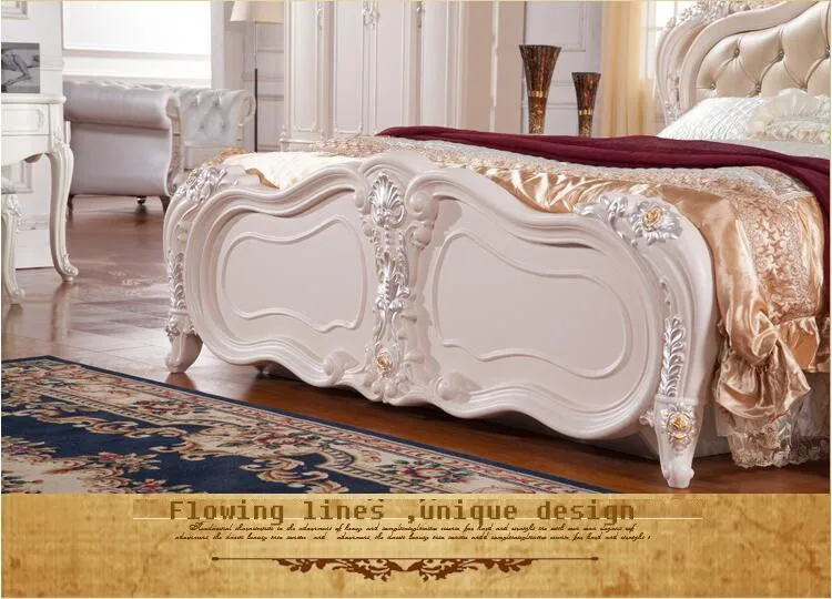 Высокого качества Европейский Современная французская кровать 1,8 м king size Европа и Америка стиль 10242