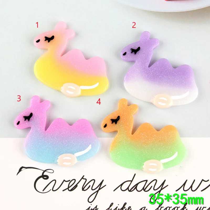 10 шт./лот Kawaii Rainbow Camel плоский задник из смолы кабошон с плоской спинкой DIY