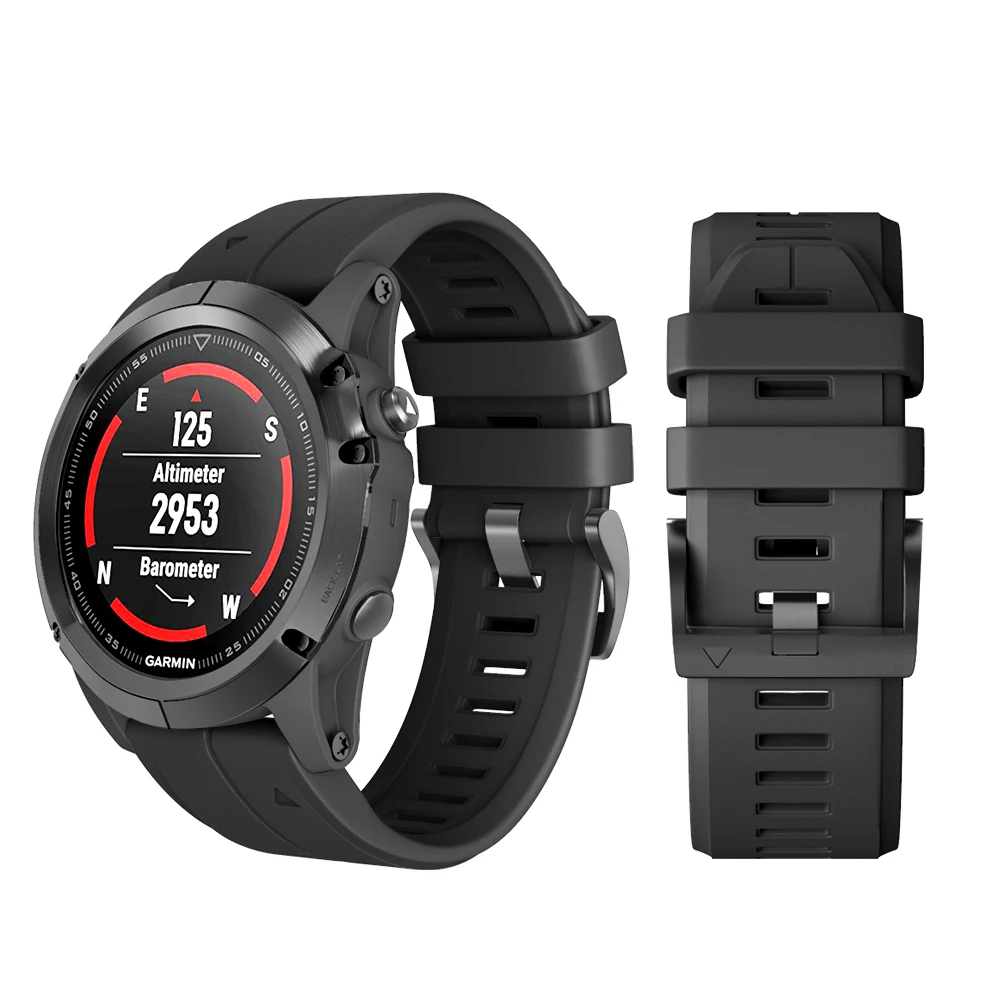 26 мм 22 мм ремешок для часов Garmin Fenix 6X 5X 3HR силиконовый ремешок с быстроразъемным браслетом для Garmin Fenix 6 5 5X Plus/945/935