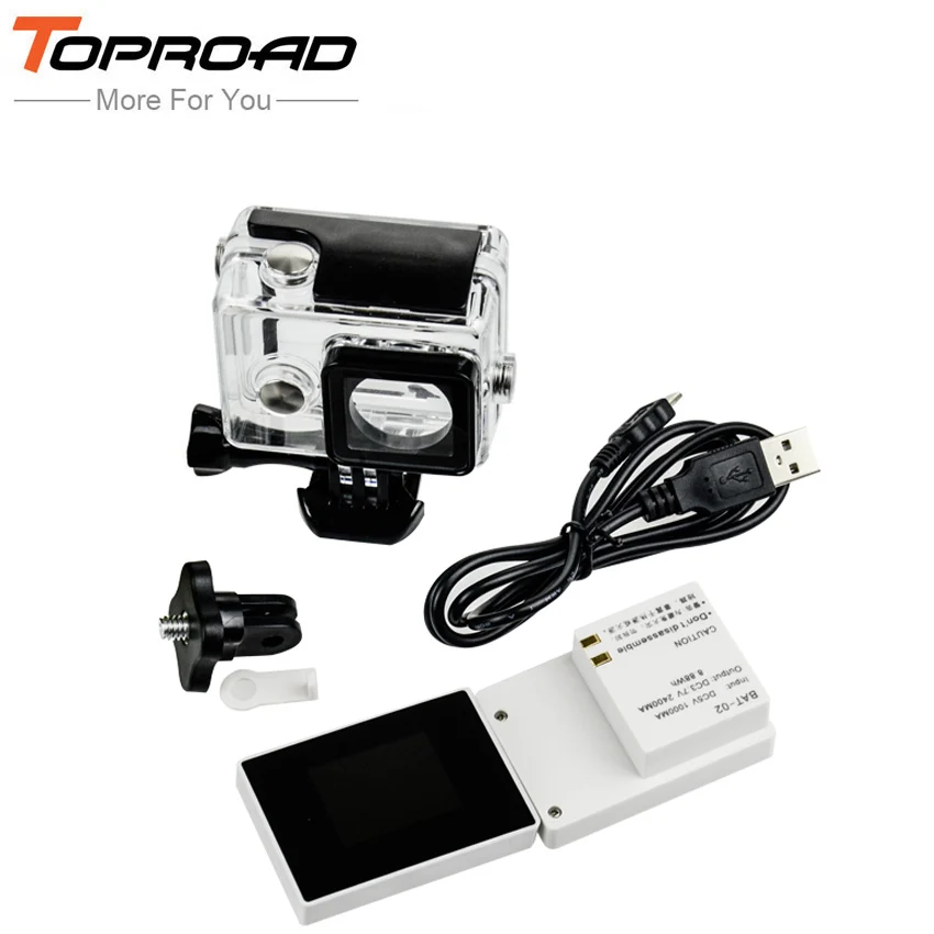  Xiaomi yi Accessories Set Waterproof Case+Battery+LCD Screen USB Cable Base Mount for Xiao mi Yi Xiaoyi Action Sports Camera 
