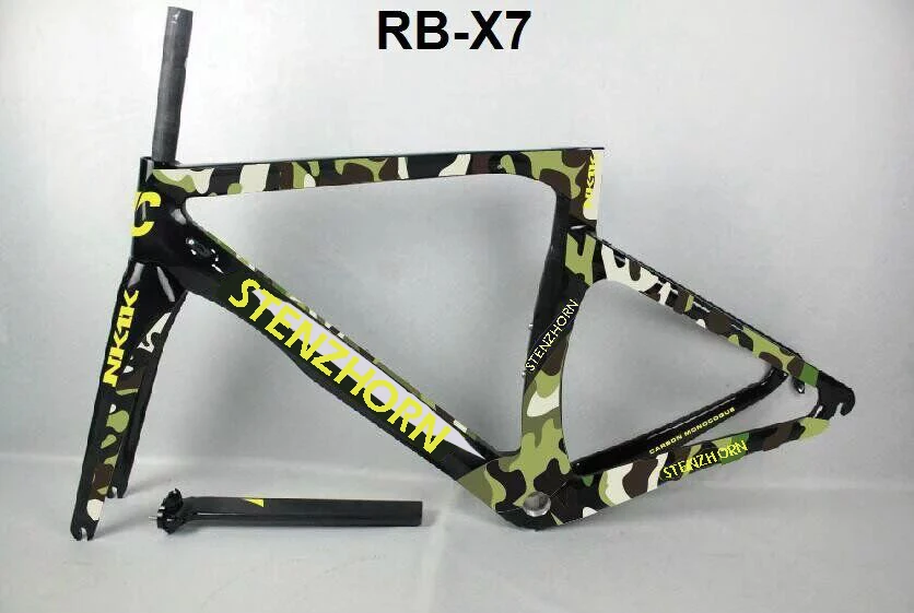 

Camouflage color with white decal 3k carbon road bike 2017 stenzhorn NK1K frame road bike carbon road frame cheap carbon bicycle